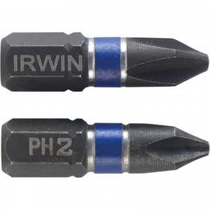 Irwin Impact Phillips Screwdriver Bit PH2 25mm Pack of 2