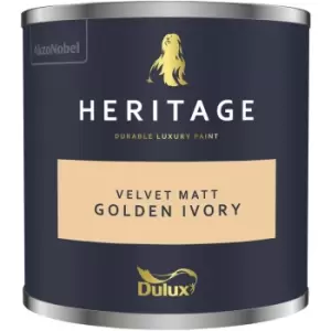 Dulux Heritage Velvet Matt Golden Ivory Matt Emulsion Paint 125ml