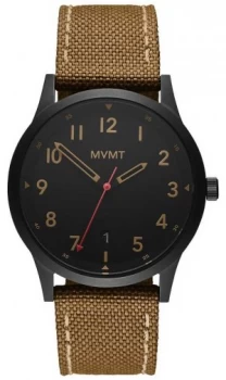 MVMT Field Brown Canvas Strap Black Dial 28000017-D Watch