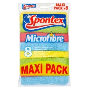 Spontex Microfibre Cloths - 8 Pack