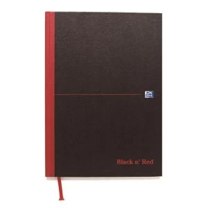 Black n Red A4 Hardback Casebound Notebook 384 Pages Ruled