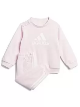 adidas Sportswear Infant Badge of Sport 2 Piece Set - Pink, Size 3-4 Years