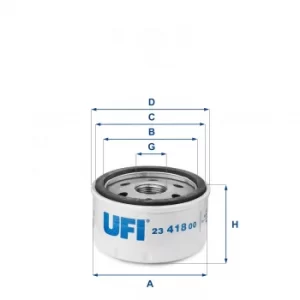 2341800 UFI Oil Filter Oil Spin-On