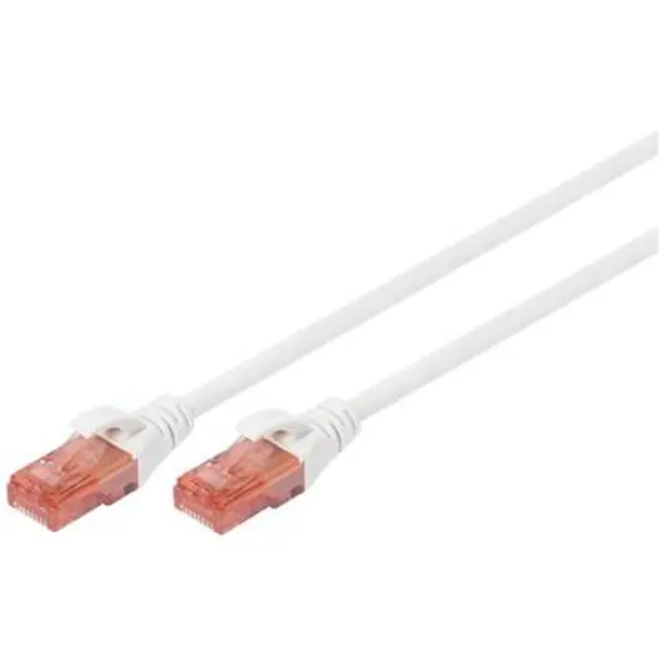Digitus Digitus DK-1617-020/WH RJ45 Network cable, patch cable CAT 6 U/UTP 2m White Halogen-free DK-1617-020/WH