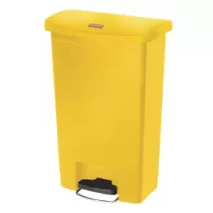Rubbermaid SLIM JIM waste collector with pedal, capacity 50 l, WxHxD 456 x 719 x 292 mm, yellow