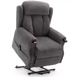 More4homes - halton electric fabric single motor riser recliner lift mobility tilt chair Charcoal - Charcoal
