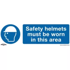 Worksafe SS8P1 Safety Sign Safety Helmets Must Be Worn In This Are...