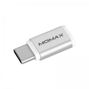 Momax DMTS Micro USB to Type C Adaptor - Silver