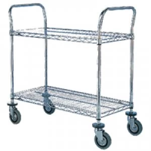 Slingsby 2 Tier Chrome Trolley 610x1070mm 329025