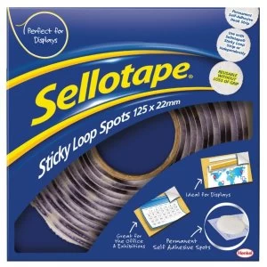 Sellotape Sticky Loop 22m Spots Roll Pack of 125 Spots