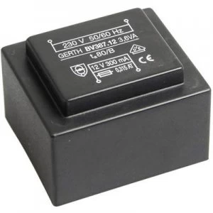 PCB mount transformer 1 x 230 V 1 x 12 V AC 3.60 VA 300 mA