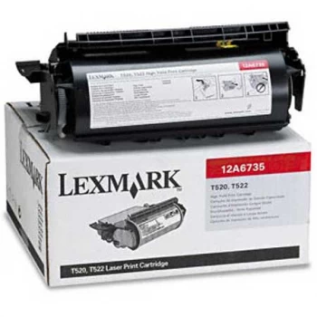 Lexmark 12A6735 Black Laser Toner Ink Cartridge