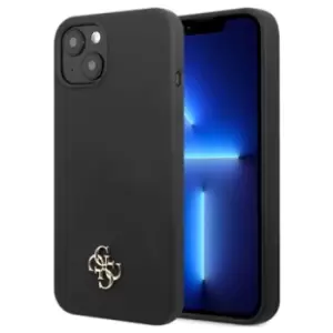 Guess 4G Metal Logo iPhone 13 Silicone Case - Black