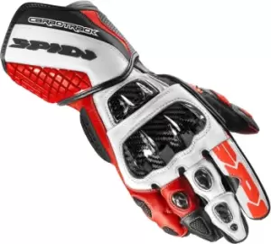 Spidi Carbo Track Evo Motorcycle Gloves, black-red, Size L, black-red, Size L