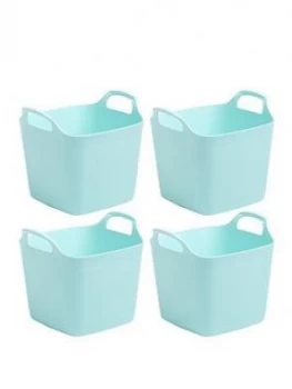 Wham Set Of 4 Flexi Storage Tubs - Blue