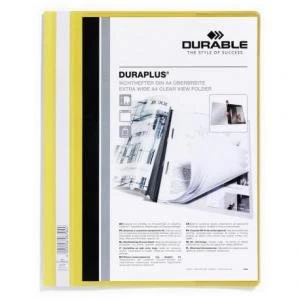Durable Duraplus Folder A4 Extra Wide Yellow Pack of 25