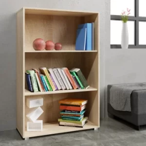 Bookcase Vela Oak 115x31x60cm 3 Tiers