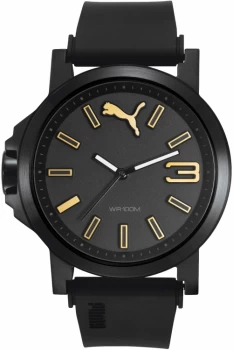 Mens Puma PU10346 ULTRASIZE 45 - Black gold Watch PU103462020