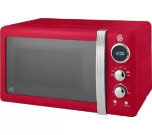 Swan Retro SM22030LRN Solo Microwave - Red, Red