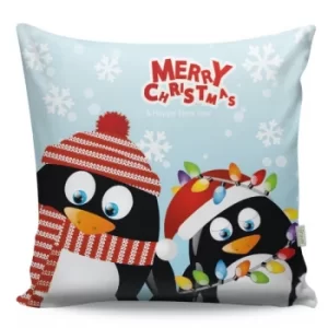 A12946 Multicolor Cushion Penguin