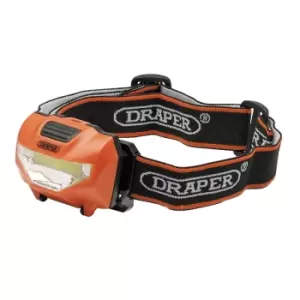 Draper 3W COB LED Head Torch Orange
