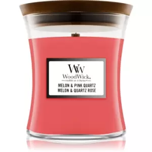 Woodwick Melon & Pink Quarz scented candle Wooden Wick 275 g