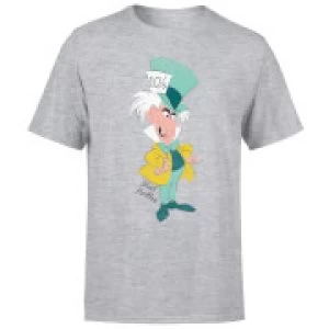 Disney Alice In Wonderland Mad Hatter Classic T-Shirt - Grey - L