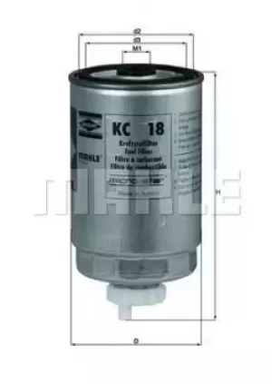 Fuel Filter KC18 72350360 by MAHLE Original