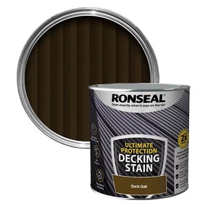 Ronseal Ultimate protection Dark oak Matt Decking Wood stain 2.5L