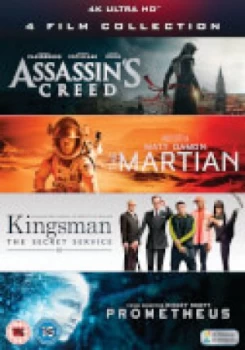 4K Ultra HD - 4 Film Collection (Assassins Creed, Kingsman, Prometheus, The Martian)