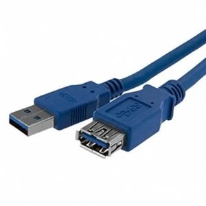 StarTech 1m Blue SuperSpeed USB 3.0 Extension Cable A to A Male to Female