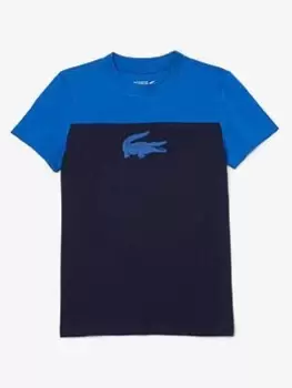 Boys' Lacoste SPORT Jersey T-Shirt Size 12 yrs Navy Blue / Blue