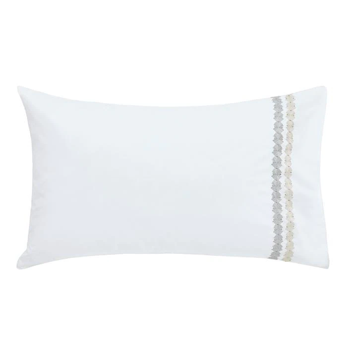 Harlequin Grey Cotton Percale 180 Thread Count 'Ananda' Standard Pillow Case