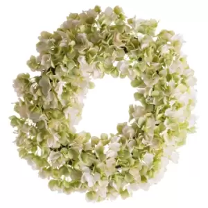 Hill Interiors Hydrangea Wreath (One Size) (White/Green)
