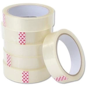5 Star Value Clear Tape 25mmx66m Polypropylene Pack of 6