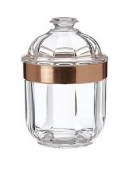 Premier Housewares Small Acrylic Canister With Gold Finish