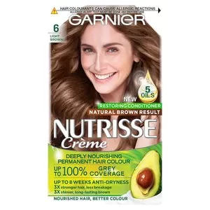 Garnier Nutrisse Sandalwood Light Brown 6 Permanent Hair Dye