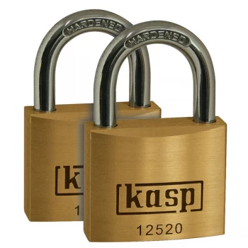 Kasp K12520D2 Premium Brass Padlock - 20mm - Twin