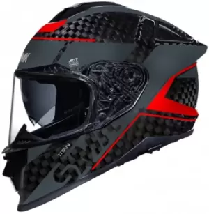 SMK Titan Carbon Nero Helmet, red, Size S, red, Size S