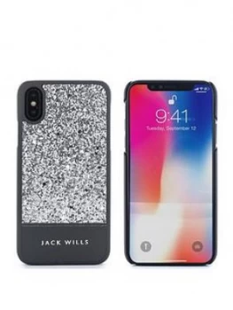 Jack Wills Apple iPhone X Glitter Inlay Wray Silver