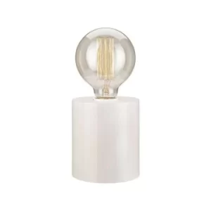 Cylindrical Table Lamp White, 1x E27