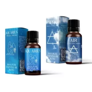 Air Element & Aquarius Zodiac Sign Astrology Essential Oil Blend Twin Pack (2x10ml)
