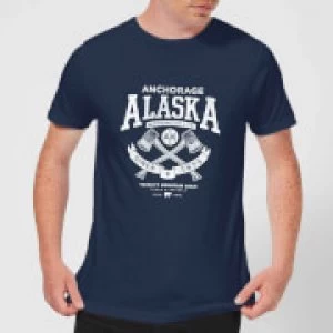 Alaska Mens T-Shirt - Navy - L
