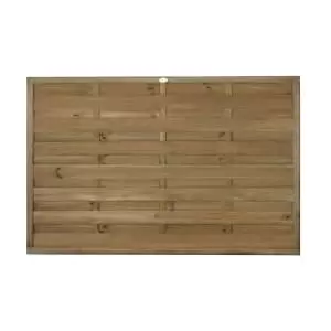 Forest Garden Pressure Treated Horizontal Hit & Miss Fence Panel - 1800 x 1200mm - 6 x 4ft - Pack of 4