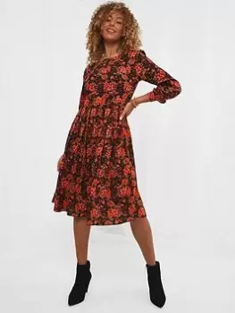 Joe Browns Autumn Florals Midi Dress -multi, Multi, Size 8, Women