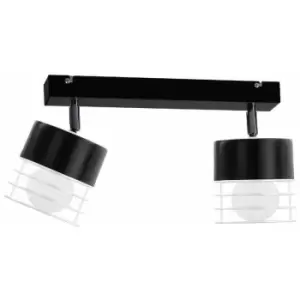 Keter Mao Twin Ceiling Spotlight Black, 50cm, 2x E27