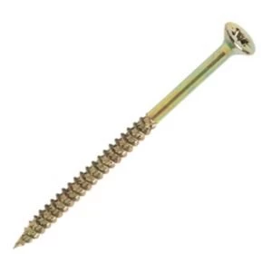 TurboGold Yellow zinc plated Carbon Steel Woodscrews Dia6mm L100mm Pack of 100