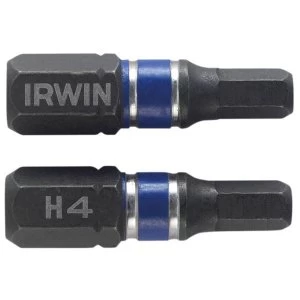 IRWIN Impact Screwdriver Bits Hex 8.0 x 25mm (Pack 2)