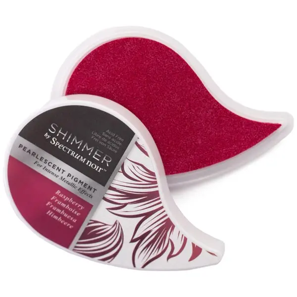 Crafter's Companion Spectrum Noir Shimmer Pearl Pigment Ink Pad Red Raspberry