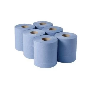 1-Ply Blue Centrefeed Rolls 300mx175mm Pack of 6 CBL290S